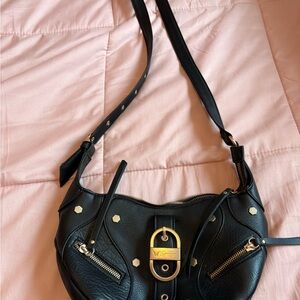 Jessica Simpson Black and Gold Shoulder Bag